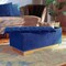 Baxton Studio Powell Glam and Luxe Navy Blue Velvet Fabric and Gold PU Leather Storage Ottoman 175-11238-Zoro - alternate 5
